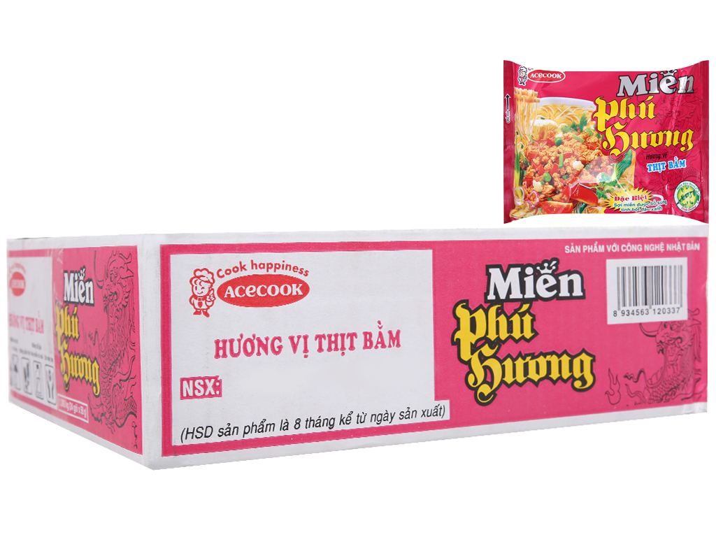 Miến Phú Hương Thịt Bằm 58g Thùng 24 gói